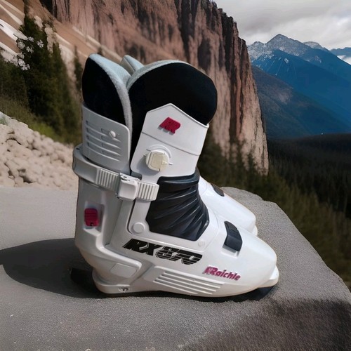 Raichle RX870 Air Ski Boots Men's US Size 10 EU 9 And 313mm White Grey Raspberry