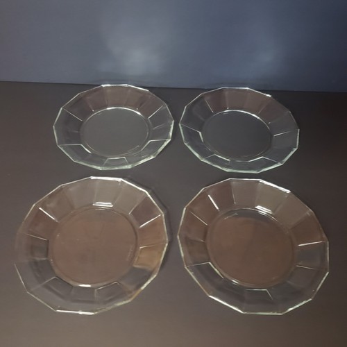 Bormioli Rocco Plates Vintage Vitrosax Oxford Clear Salad 7.5" Italy Set 4 - Picture 1 of 10