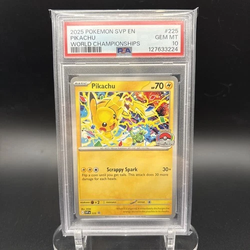 Pokemon TCG Pikachu World Championships 2025 SVP 225 PSA 10