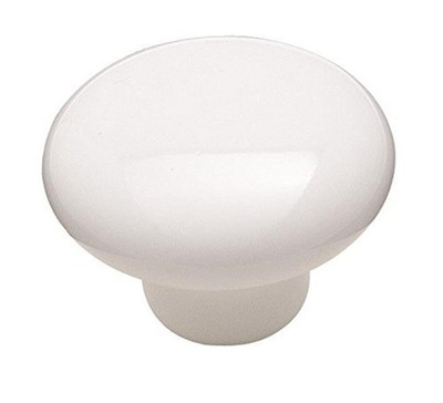 Amerock | Cabinet Knob | White | 1-1/2 inch (38 mm) Diameter | Everyday Herit...