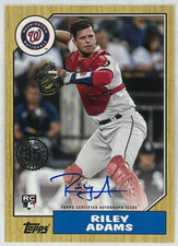 RILEY ADAMS RC Rookie Auto - 1987 Topps 35th Anniversary 2022 Topps #87BA-RAD