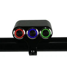 Motorcycle 3 Push Button Switch 7/8" 22mm Handlebar Mount Control Switches He...