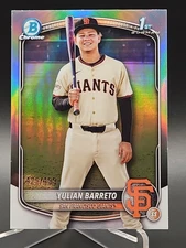 2025 Bowman Chrome 1st Yulian Barreto Refractor /499 #BCP-229 Giants