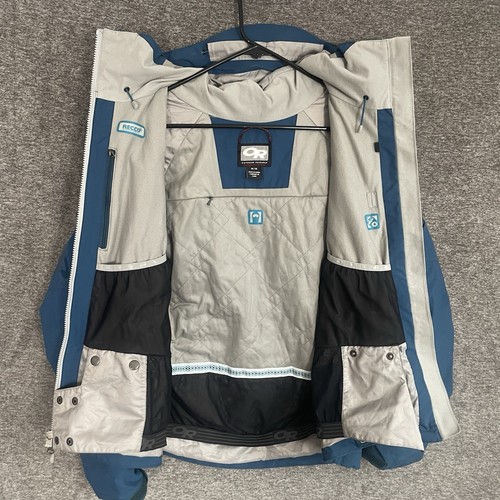 Outdoor Research Goretex Snow Jacket Womens Size M Blue Full Zip Hood Recco - Picture 6 of 16