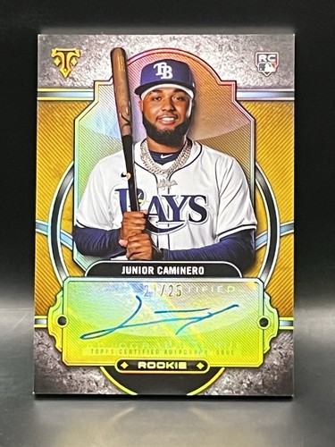 Junior Caminero 2024 Topps Certified Gold Auto #RA-JC -21/25