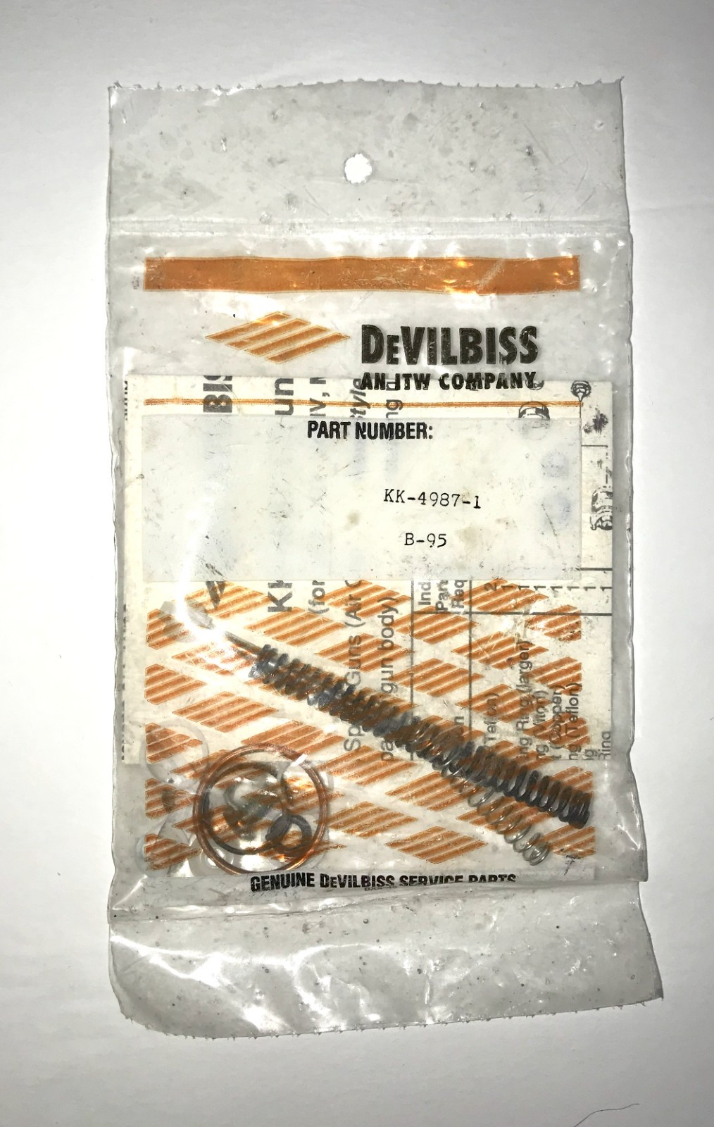 DeVilbiss- KK-4987-1   B-95 JGA Paint Spray REBUILD KIT
