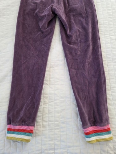 Used Girls Size 11 Mini Boden Purple Velvet Pants - Picture 15 of 15