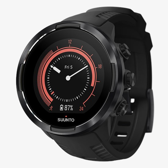 Suunto 9 All Black Smartwatch Gps Uhr Laufuhr Fitnesstracker Sportuhr Schwarz-image