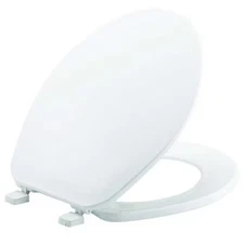 Bemis Gr70 000 Toilet Seat With Cover, Plastic, Round, White