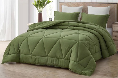 Rory 3-Piece Triangle Geometric Quilted Soft Washed Microfiber Comforter Set - Picture 20 of 22