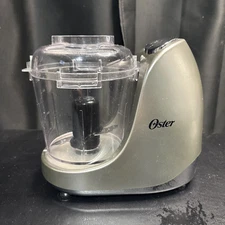 Oster Mini Food Chopper 2 Speed 3 Cups Silver With Chrome Tested Works Appliance