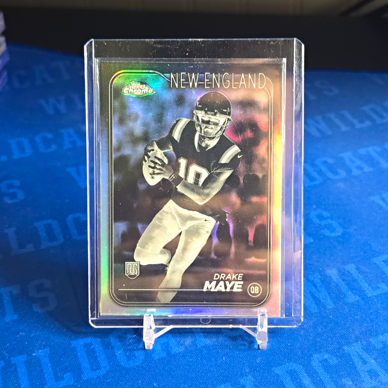 Topps 2024 Chrome Rookies Drake Maye Patriots Negative Refractor RC #203