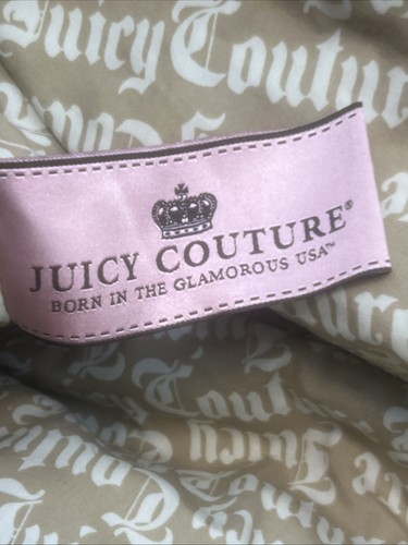 2010s JUICY COUTURE Overnight/ Weekender Bag, Stylish, Sheik, Black And Silver. - Picture 9 of 13
