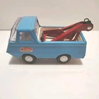 Vintage 1970's Mini Toy Tonka Blue Pressed Steel Wrecker Tow Truck