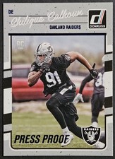 2016 Panini Donruss Press Proof #341 Shilique Calhoun RC Michigan State Spartans