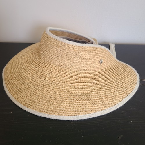 Helen Kaminski Cappello Visiera Rafia Imballabile Spiaggia Giardinaggio