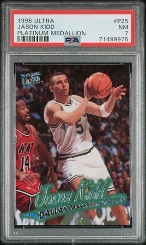 PSA 7 Jason Kidd 1996-97 Fleer Ultra Platinum Medallion #P25   POP 4  2^ 
