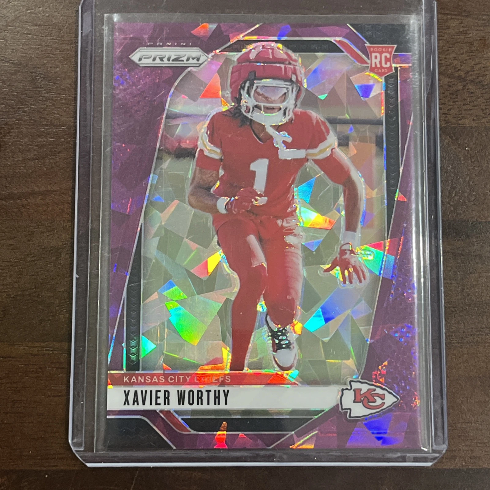 Xavier Worthy 2024 Panini Prizm RC /225 Purple Cracked Ice #399 - MINTY, MINTY