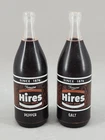 Vintage Hires Root Beer Mini Bottle Salt & Pepper Shaker Set - NM Condition