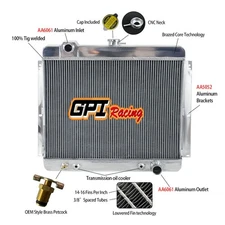 Aluminum Radiator For 1959-1960 Oldsmobile Cars with Chevy Engine Conversion 