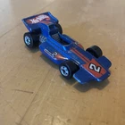 Vintage 1973 Mattel Hot Wheels Blue Indy Formula #2 Diecast Race Car  - Loose