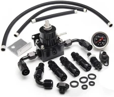 Universal EFI Fuel Pressure Regulator Kit 0-100psi w/ Gauge 6AN Fuel Line Fittin