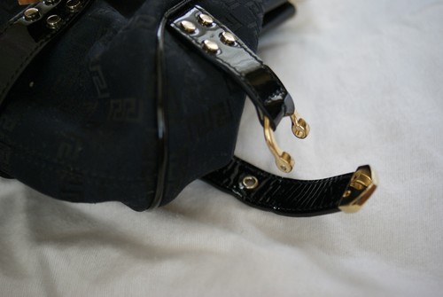 VERSACE Logo Black Jacquard Clutch - Picture 4 of 7