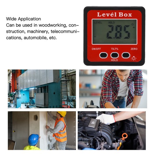 Bevel Box Magnetic Level Box Digitaler Winkelmesser Winkelmesser Neigungsmesser- - Bild 5 von 11