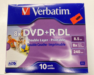 Verbatim DVD+R DL Double Layer bedruckbare Oberfläche (8 CDs)