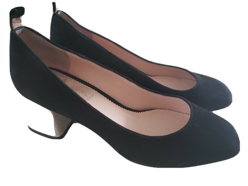 J. Crew Black Suede Pumps With Silver Block Heels 7.5 M (B) | eBay