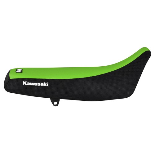 1987-2007 Kawasaki KLR 650 seat cover BLACK sides/ GREEN top standard #220 - Picture 2 of 6