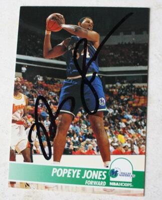 Dallas Mavericks Forward Ronald Popeye Jones Autographed 1994 NBA