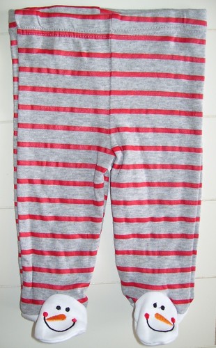 Boys Weeplay 3 Pc Let it Snow Snowman Bodysuit Pants Hat Outfit Sz 3-6M - Picture 3 of 5