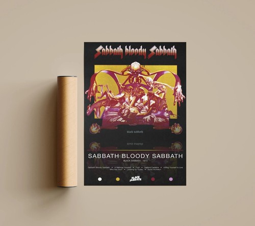 Black Sabbath Bloody Poster, Album Prints Wall Decor Posters, Metal Music Poster - Imagen 3 de 9