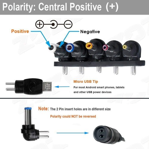 12W 3-12V Universal Multi AC Adapter Charger Power Supply for INTERTEK Charger - Picture 7 of 7
