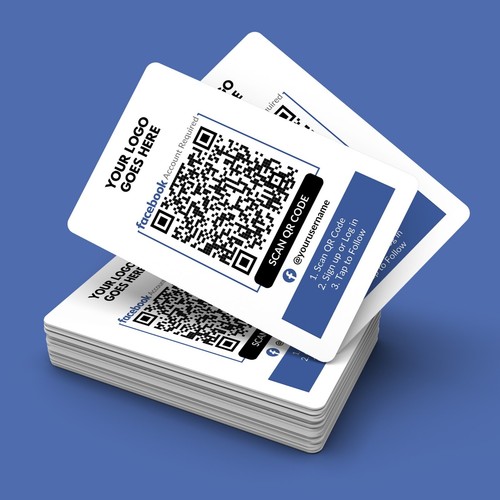 100 Business Cards with Facebook Business Card, Logo QR Code Design, - Picture 6 of 8
