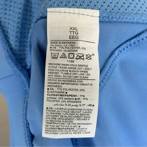Old Navy Active Powersoft XXL High-Rise Go Dry Drawstring Shorts Blue Pockets - Picture 4 of 7