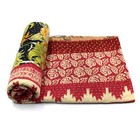 Vintage Kantha Quilt Indian Handmade Cotton Gypsy Throw Cover Blanket