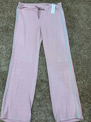 Womens Calvin Klein Performance Glitter Strip Pink Jogger Pant