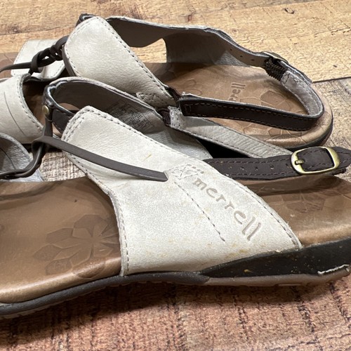 Merrell Micca Silver Lining Slingback Leather Sandals Size 8 - 第 4/7 張圖片