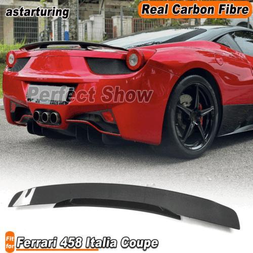 Fit For Ferrari 458 Italia Coupe 2010-2015 REAL Carbon Rear Trunk Spoiler Wing - Picture 1 of 13