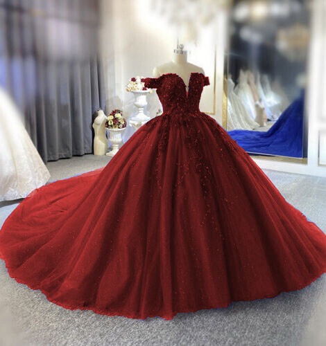 Quinceanera Dress Off Shoulder Beading Sweet 15 Birthday Party Prom Ball Gowns - Picture 16 of 20