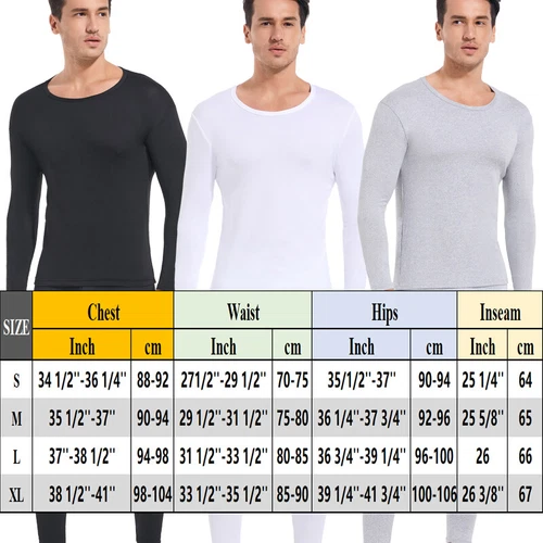 Herren Thermo Long Johns Warme Unterwäsche Top + Hose 2-teiliges Set Basisschicht - Bild 2 von 32