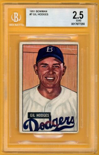 GIL HODGES 1951 Bowman #7 BGS 2.5 G-VG