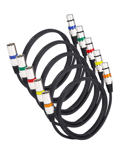 PERMUST 5 PC Cavo XLR a 3 Pin Maschio-Femmina per Microfono 1,5 M Cavo Di Colleg - Foto 13 di 16