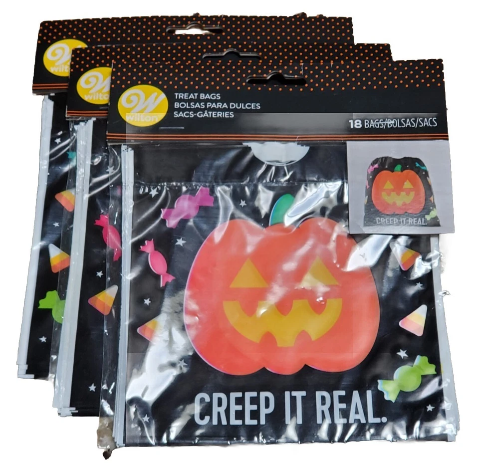 Halloween Wilton + Bolsas de Golosinas LOTE 11 Trucos o Tratos, Calabaza, Diseños Fantasmas Nuevo en Paquete Foto 2 de 4