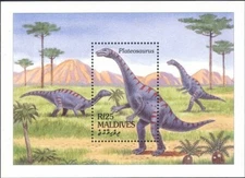 Maldives 1994 Dinosaurs Prehistoric Animals Reptiles Nature m/s MNH