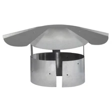 Imperial 5-7 in. Galvanized Steel Adjustable Rain Chimney Cap 30 Gauge