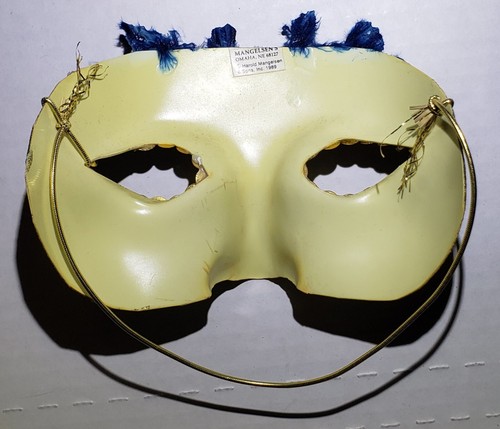 Masquerade Face Mask Gold Glitter Sequins Mardis Gras - Picture 12 of 16