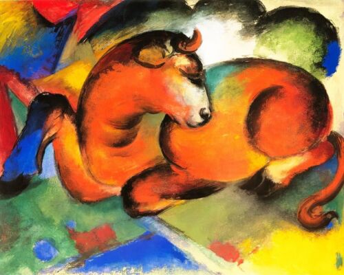 The Red Bull Abstract Print 8x10 Acid-Free Museum 100% Cotton Paper A61